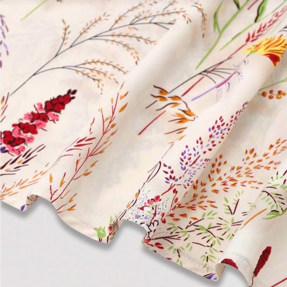 Floral Midi Dress with Lavender Cardigan Set - Picture 4 of 7